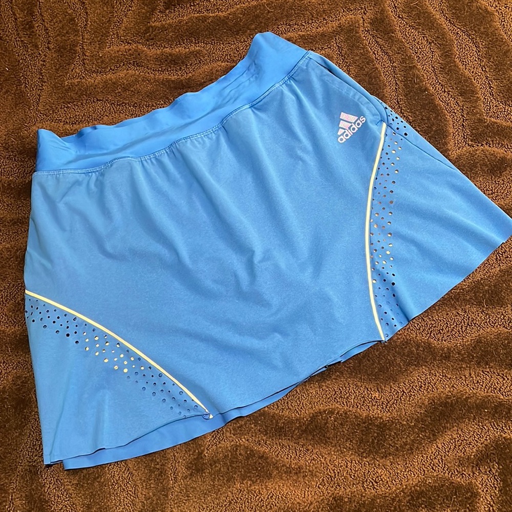 Worn once- Adidas blue tennis/golf skirt.